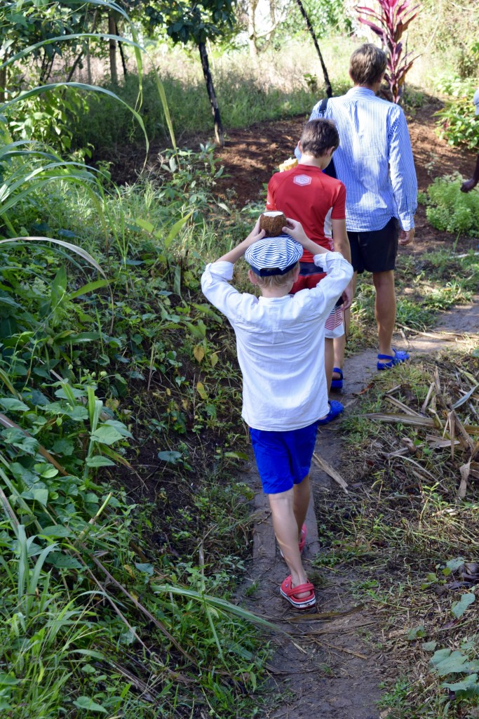 Captain Coconut. cute little french kid with a captains hat took a particularly fond liking to coconuts.